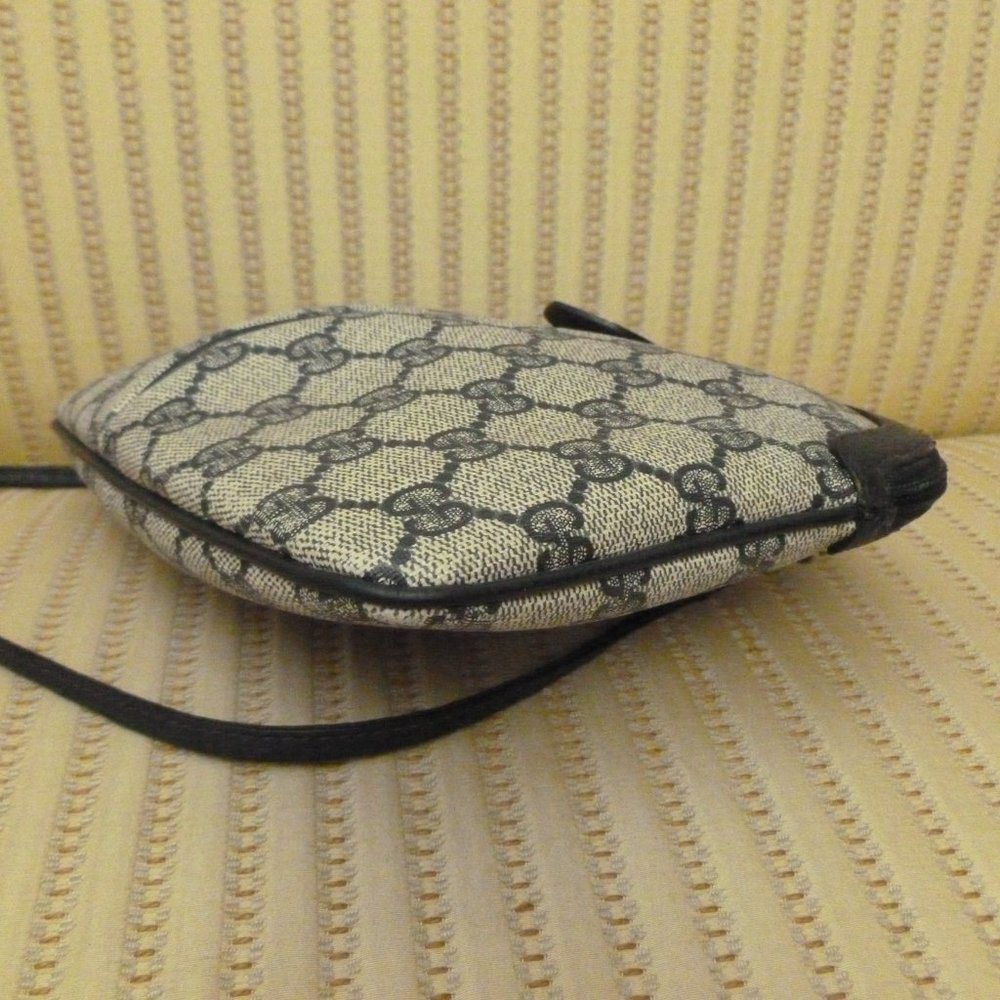 Gucci Navy GG Web Coated Canvas Crossbody Bag - Picture 6 of 10